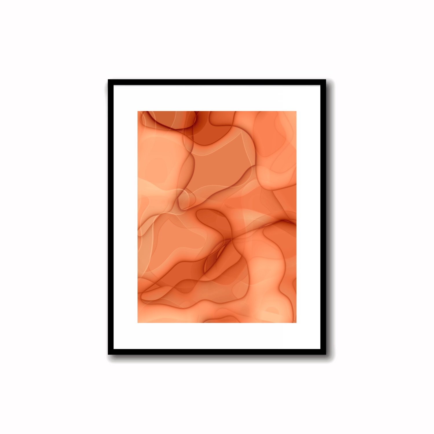 Orange Abstract Artwork - 3.5 #23-1    Transform your space with our unique art instant printable!🌟Download the radiant palette featuring shades of orange for an instant decor upgrade. This unique gallery-quality art piece is perfect for walls, desk decor