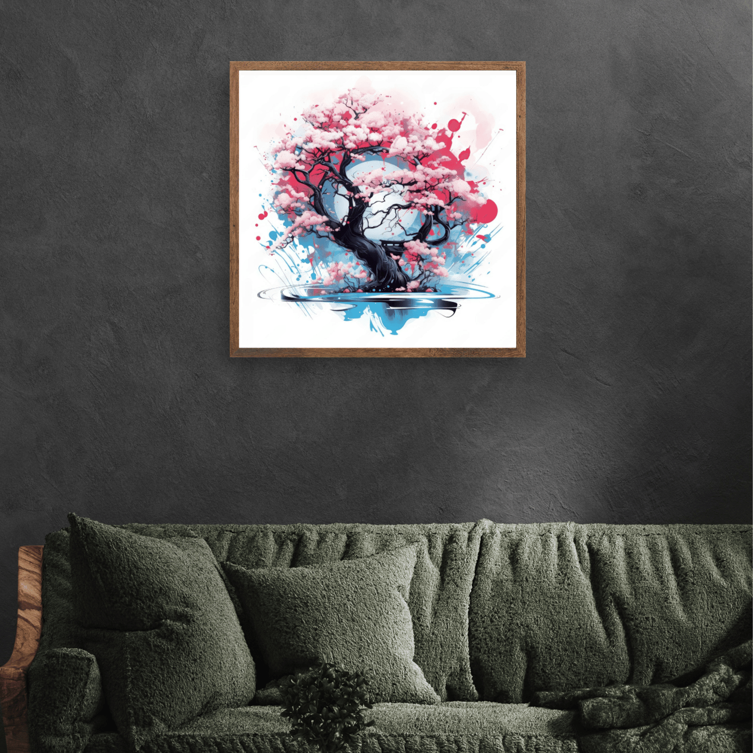elegance and nature to your home with this unique oriental style wild cherry tree artwork.