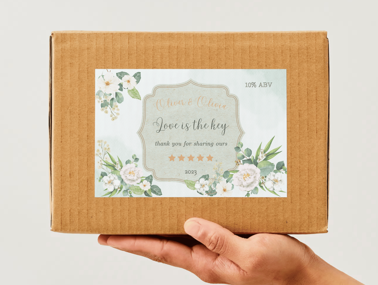 Elegant White Floral Photo Frame Special Occasions Bundle - 10 Editable Canva Templates for Weddings, Engagements, and More. Mock sticker label 6"x4"