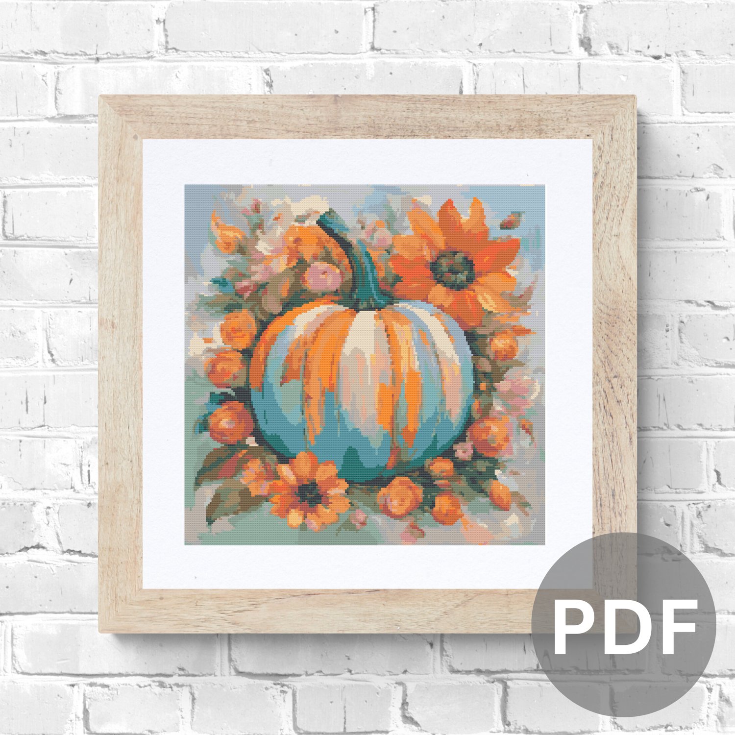 Cross Stitch Pattern Pumpkin PDF Instant Download