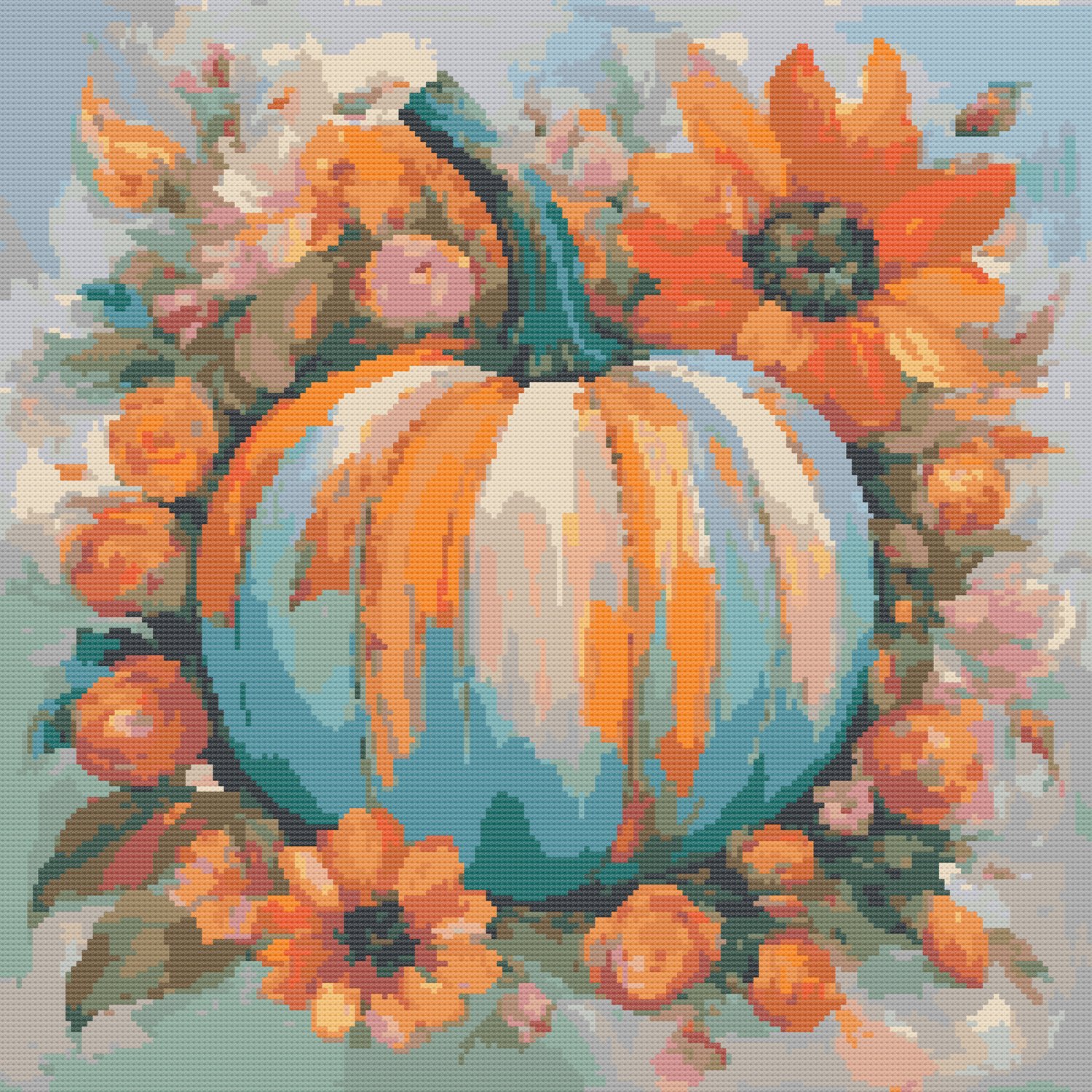 Cross Stitch Pattern Pumpkin PDF Instant Download