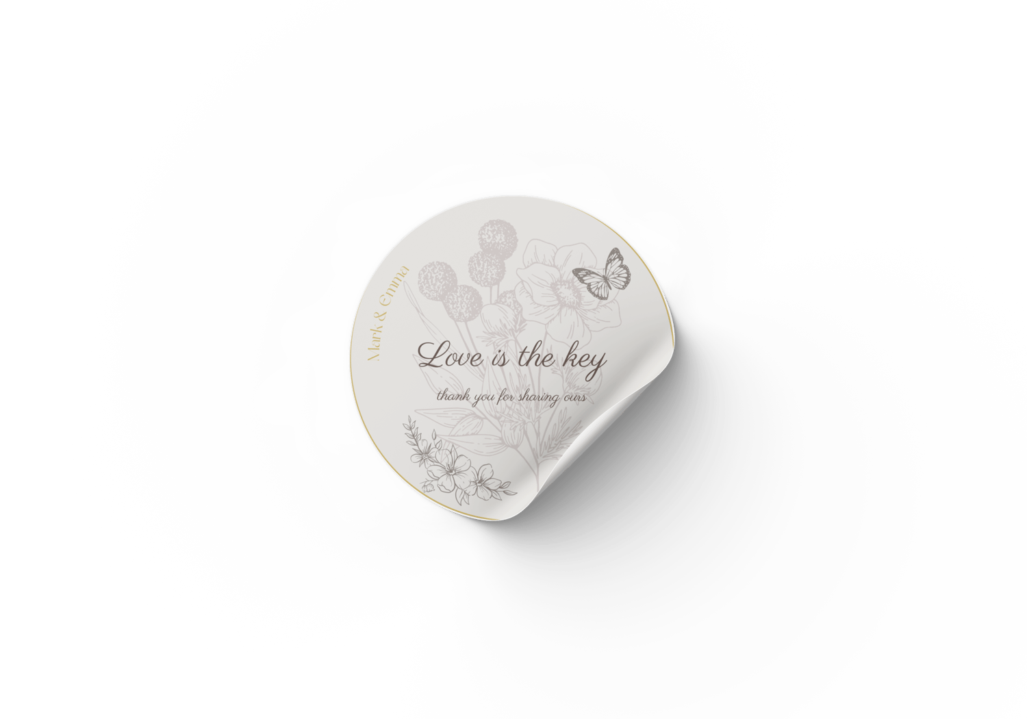 Artistic Line Art Photo Frame Special Occasions Bundle - 10 Editable Canva Templates for Weddings, Engagements, and More. Mock circle sticker