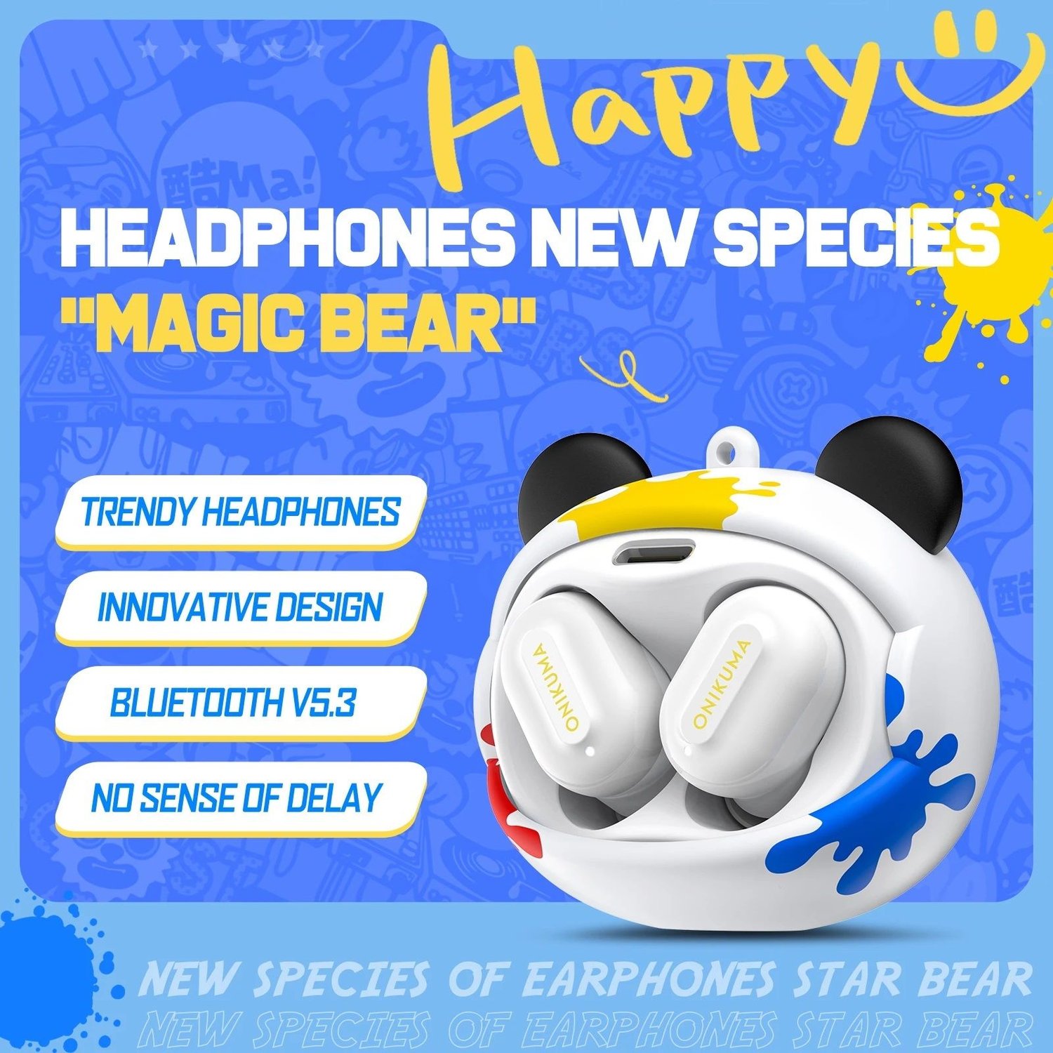 ONIKUMA T20 Wireless Bluetooth Earbuds HiFi Sound Gaming Headphones