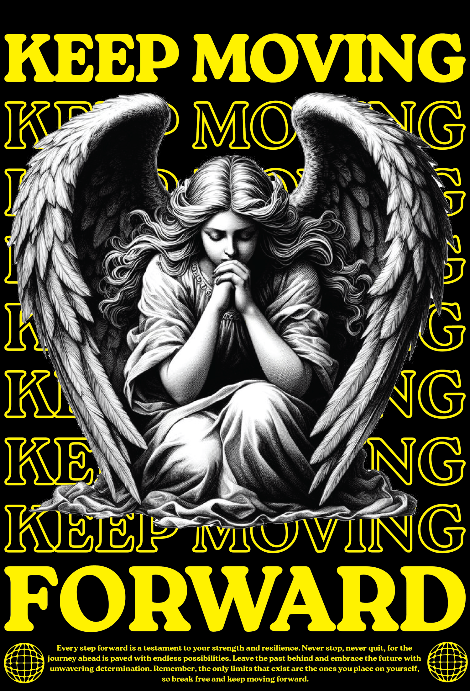 Keep Moving Forward - Motivational Design for T-Shirts, Posters, and ...