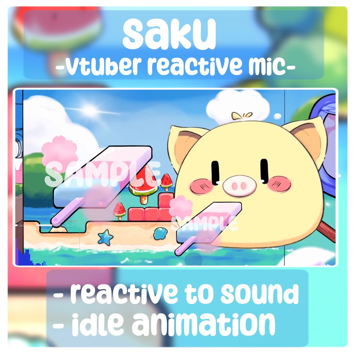 Saku Vtuber Reactive Microphone