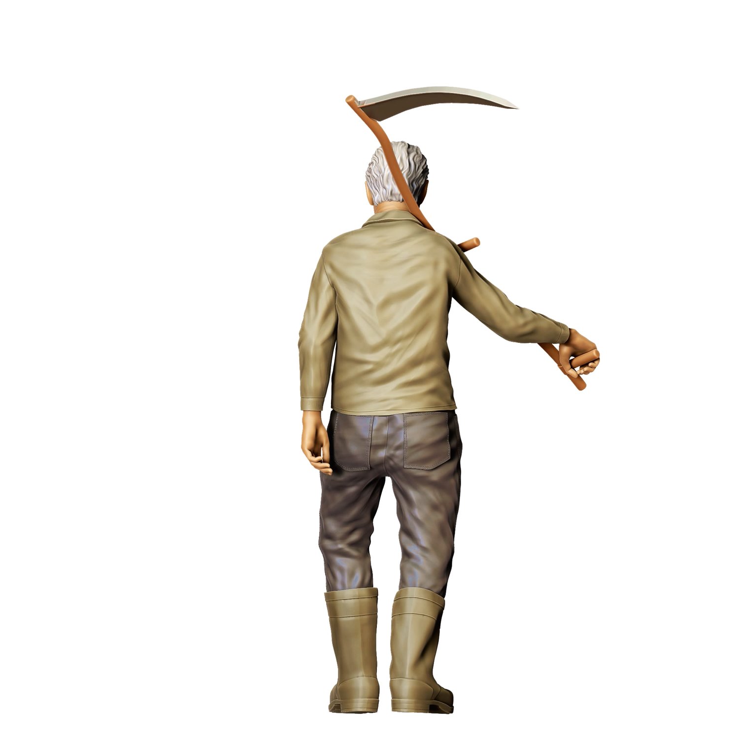 Farmers Man with Scythe 3d print file 3dp Miniatures