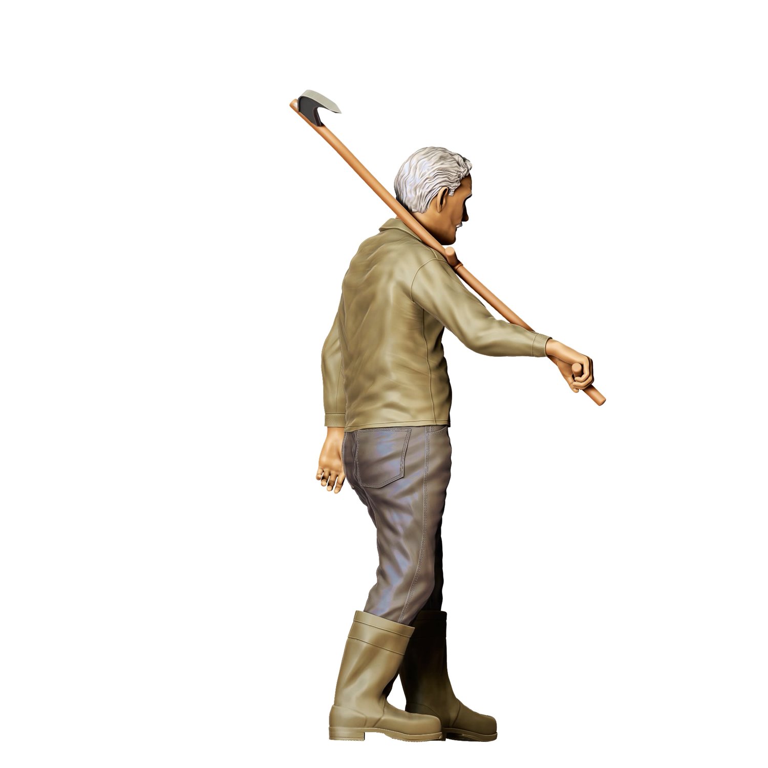 Farmers Man with Scythe 3d print file 3dp Miniatures