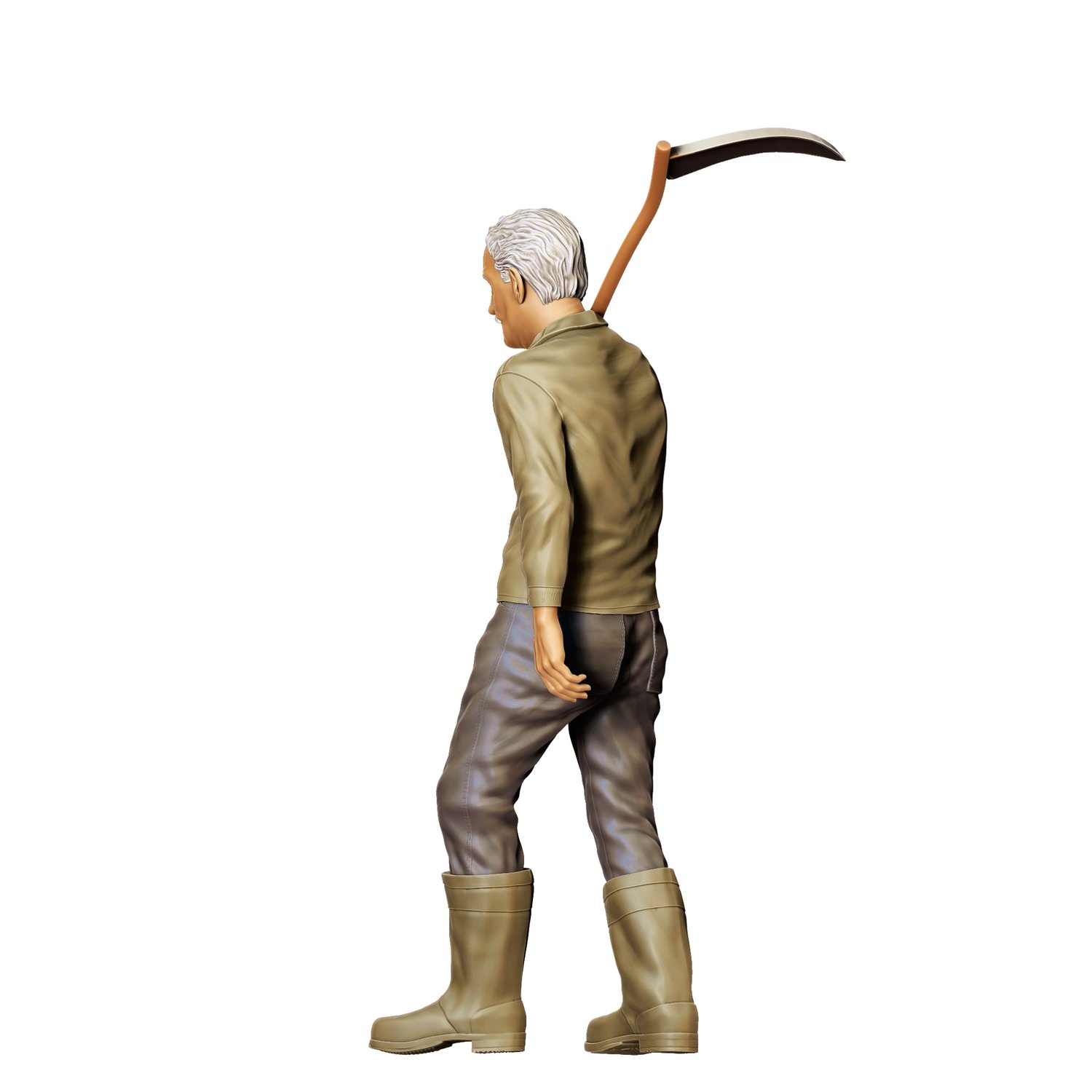 Farmers Man with Scythe 3d print file 3dp Miniatures
