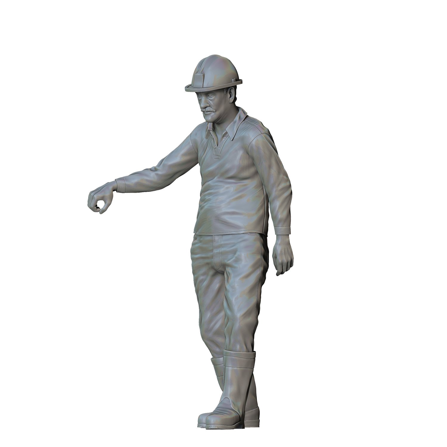 Farmers Man with Scythe 3d print file 3dp Miniatures construction worker