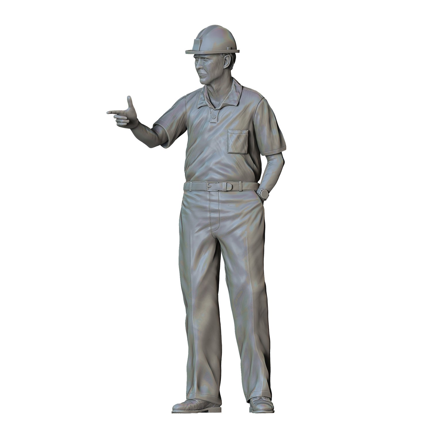 Gran Torino 2008 Walt Kowalski, 3d printable file, 3dp miniatures Construction worker