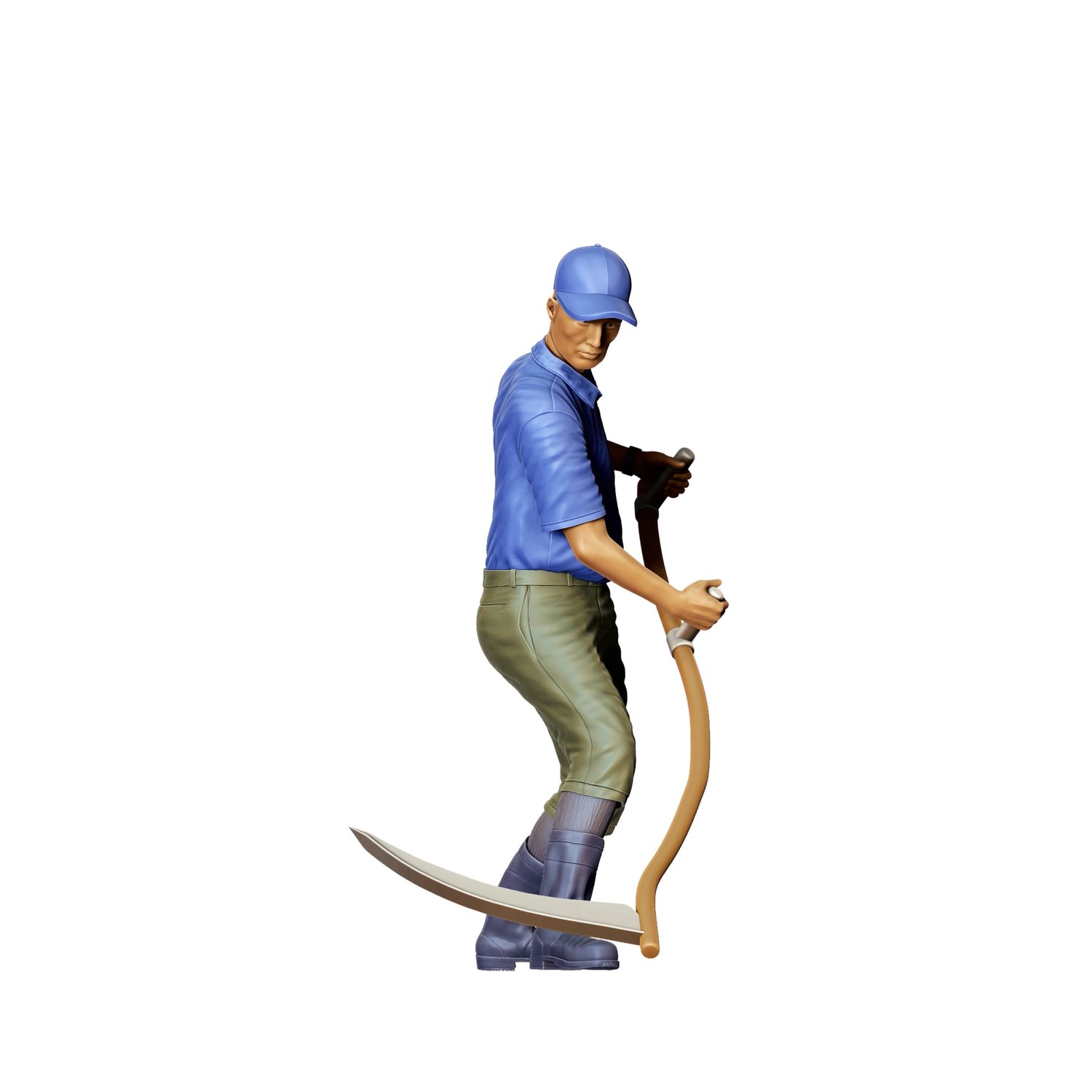 Farmers Man with Scythe 3d print file 3dp Miniatures