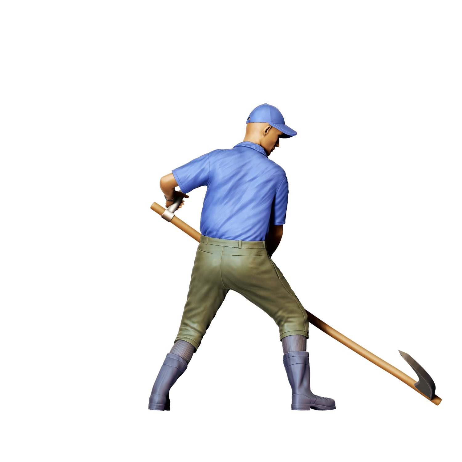 Farmers Man with Scythe 3d print file 3dp Miniatures