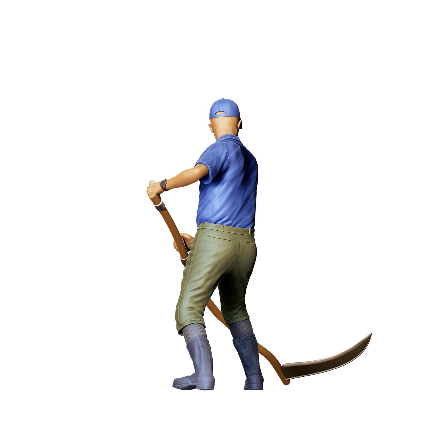 Farmers Man with Scythe 3d print file 3dp Miniatures