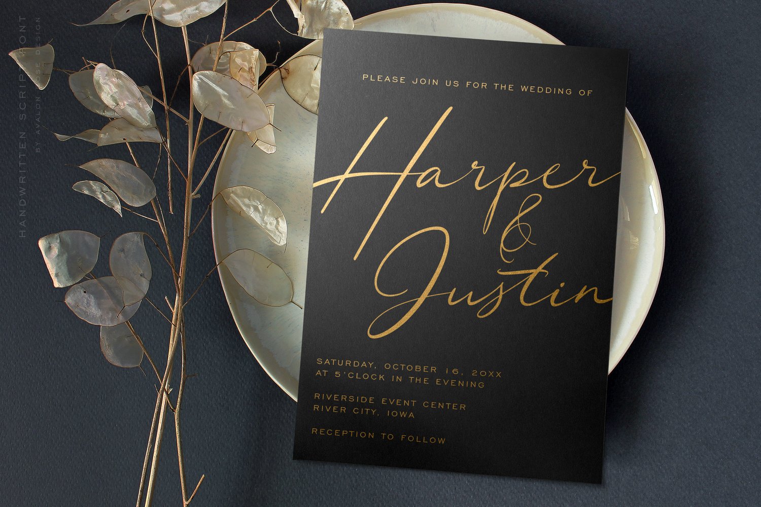 a lovely hand-written script font