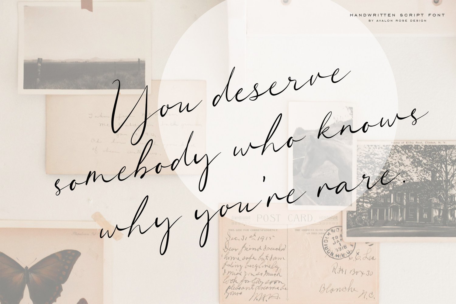 a lovely hand-written script font