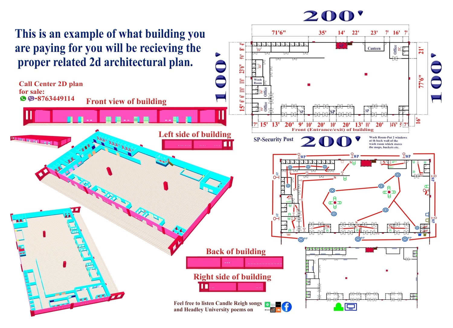 Just to clear doubts. Your 4 Bedroom 2 D drawing is guaranteed perfect.