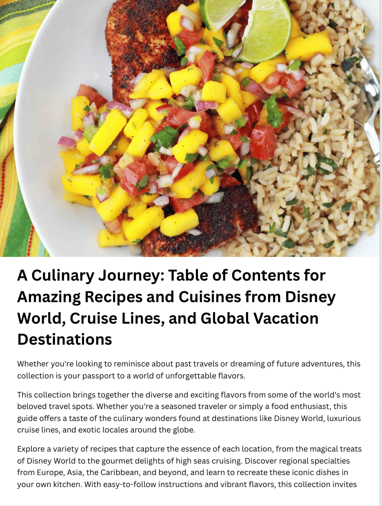 Travel agency social media content