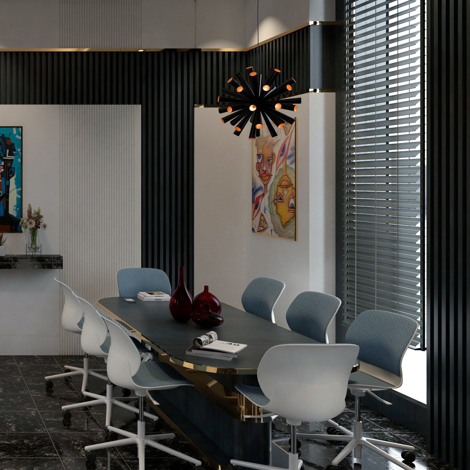 Meetings Table 8 Seater Render For Revit & 3D Programs
