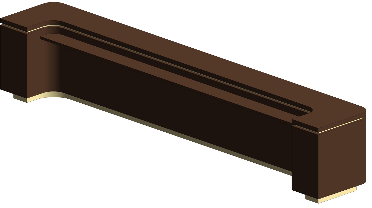 Modern Reception Desk 3D Model & Revit Family