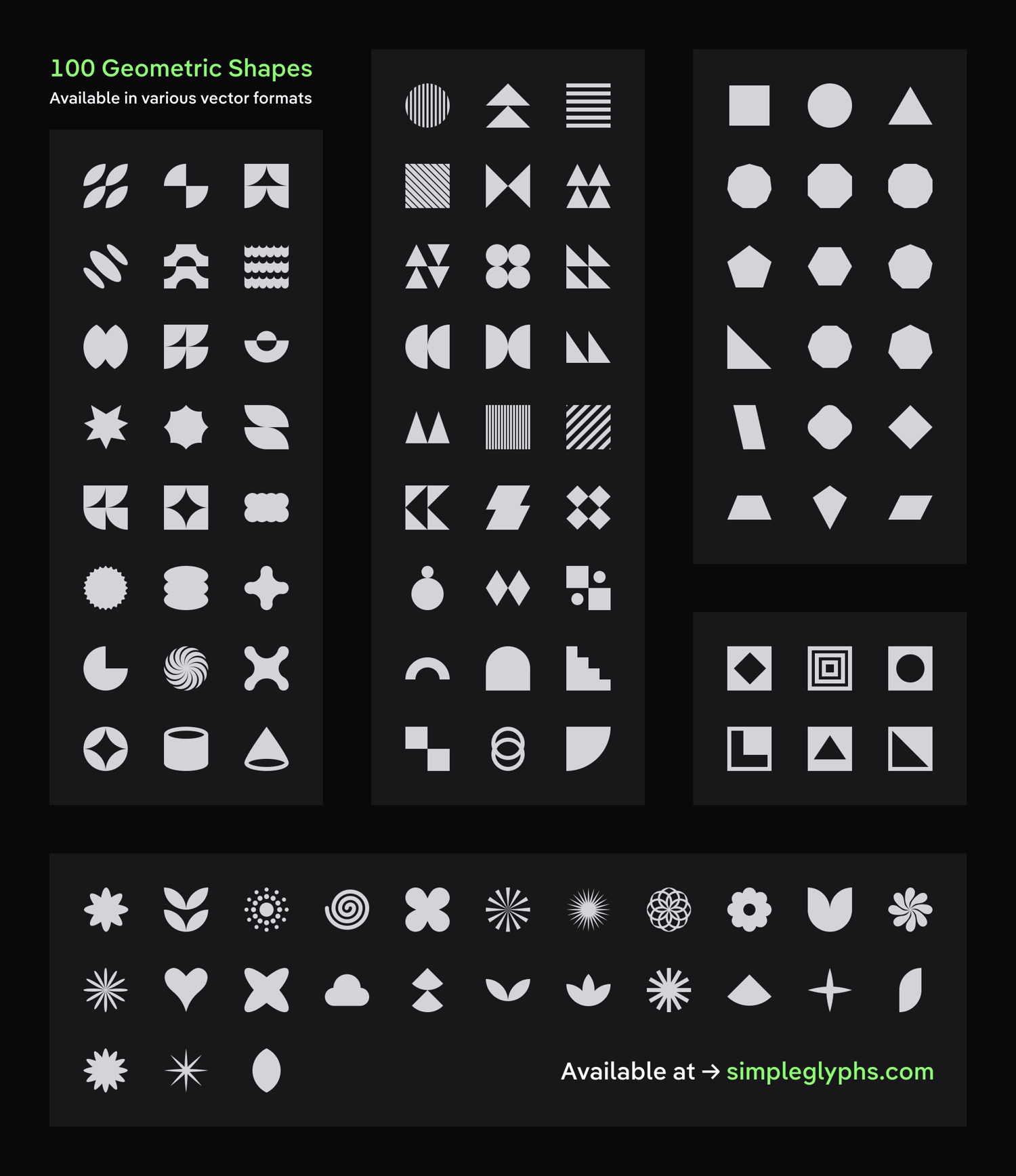 Image of 100 geometric patterns and shapes