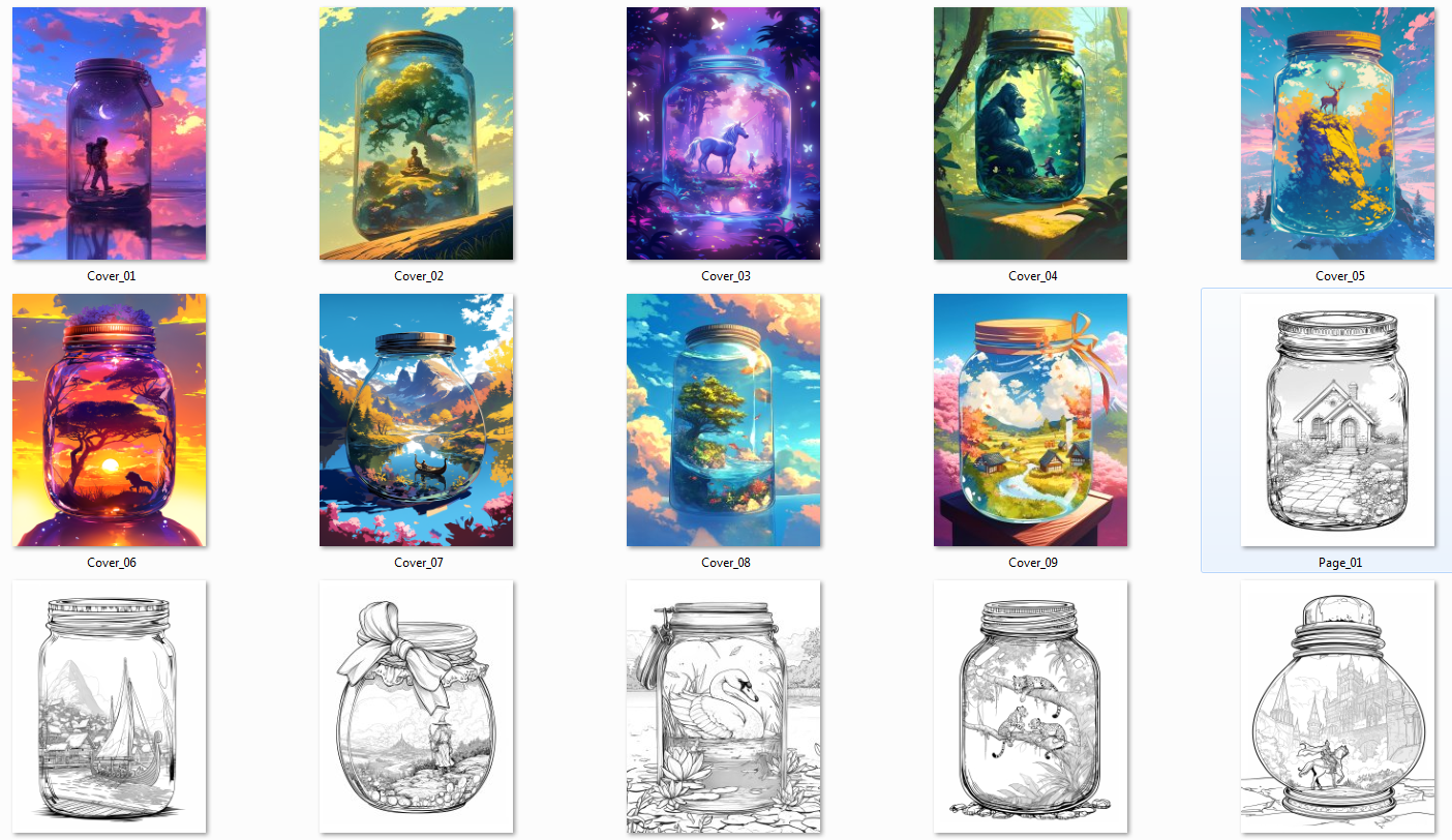 Life Inside a Jar, Coloring Book