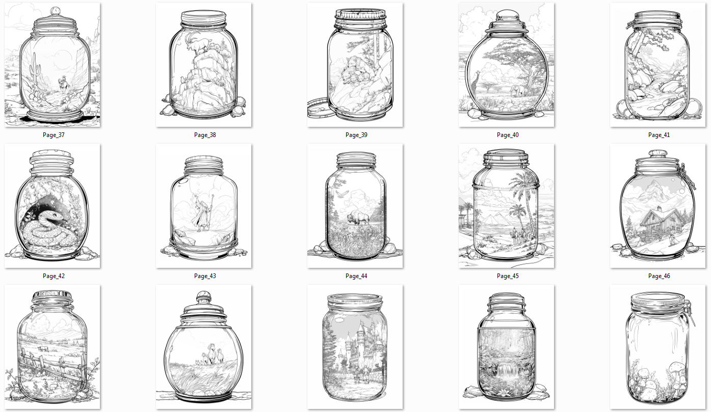 Life Inside a Jar, Coloring Book