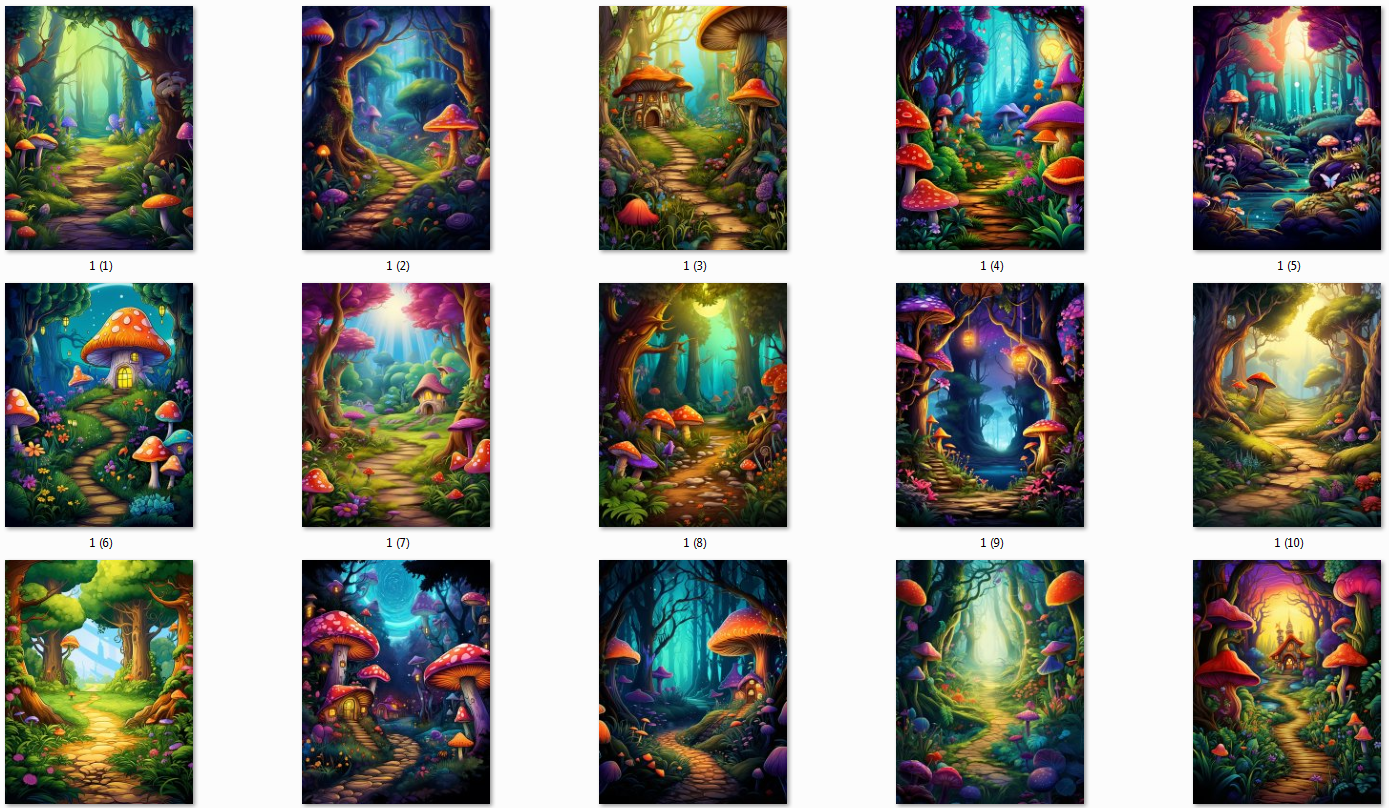 500 Enchanted Forest Designs Coloring Pages for Adults