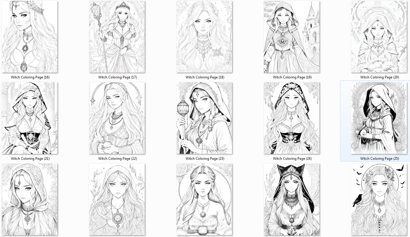 Magical Witch Coloring Pages