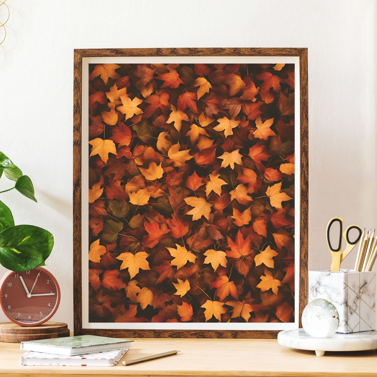 Warm Autumn Tones - Colorful Fall Leaves Pattern