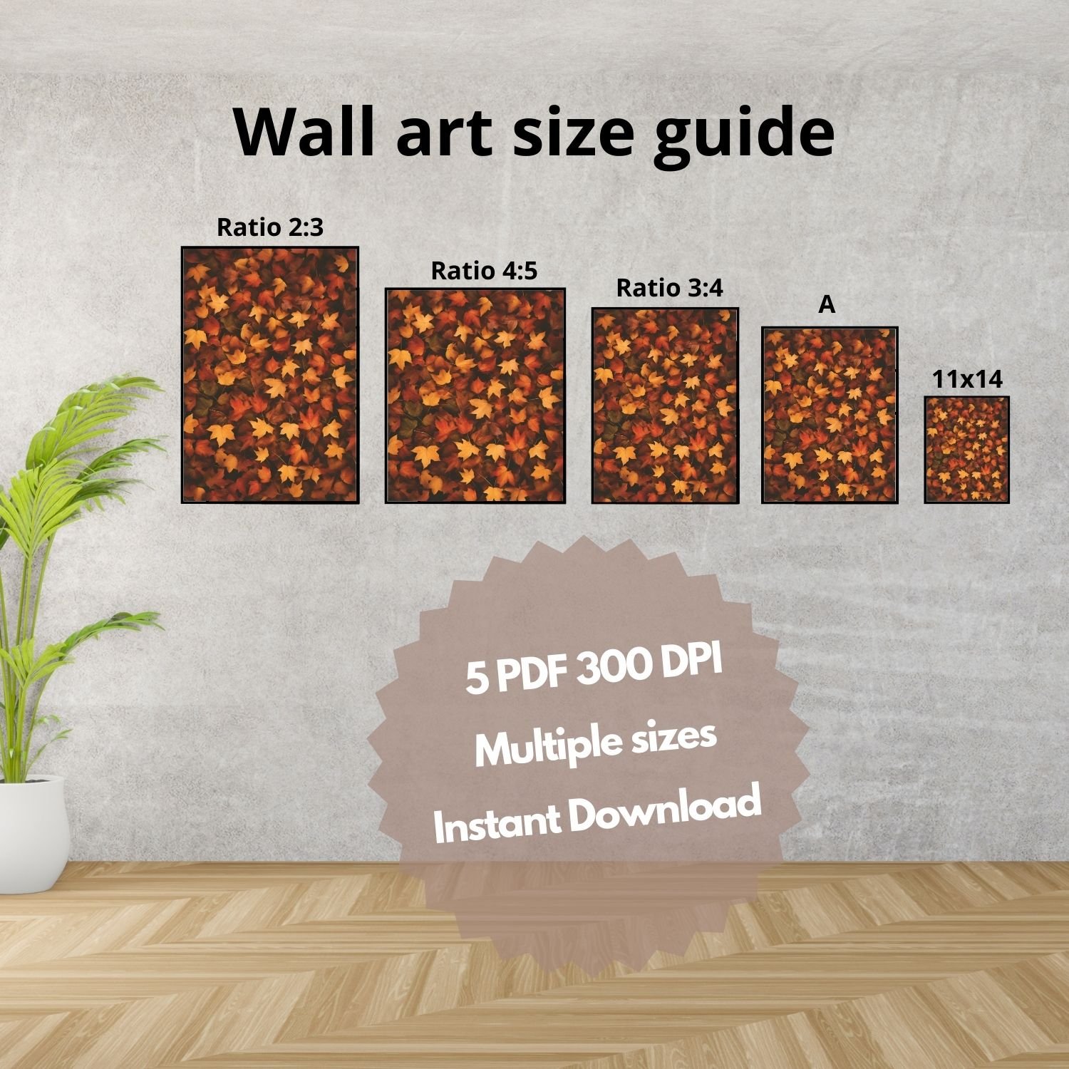 Warm Autumn Tones - Colorful Fall Leaves Pattern