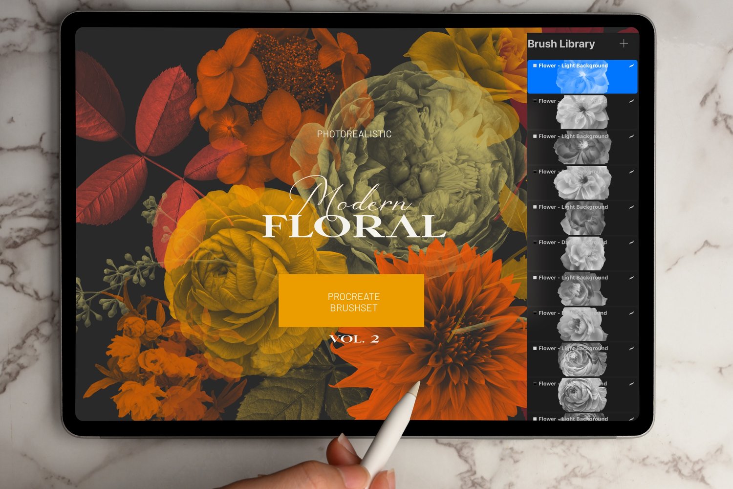 Procreate stamp brushes will allow you to add a realistic and beautiful botanical element to your designs