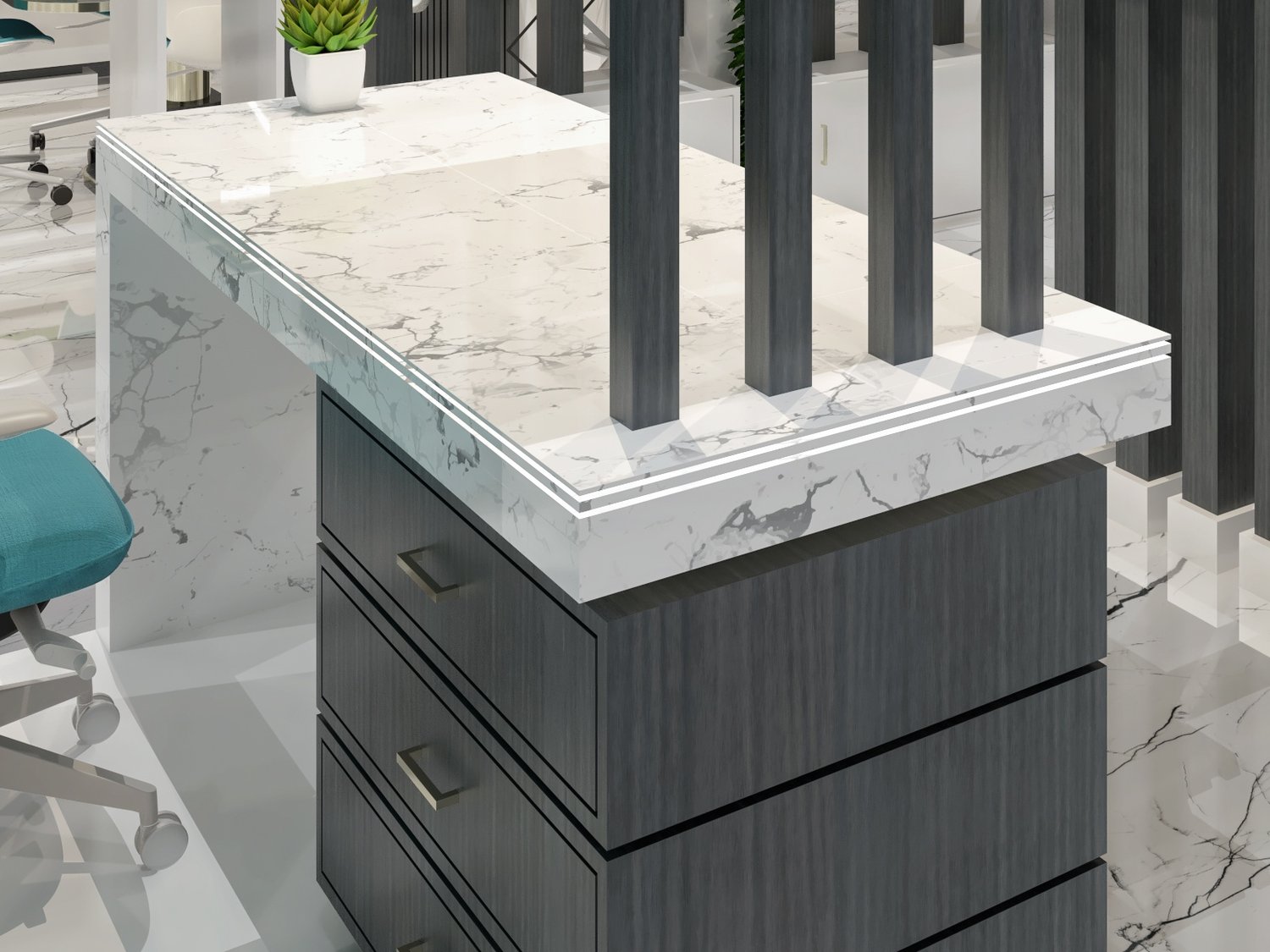 Office Desk 3D Model Revit Family