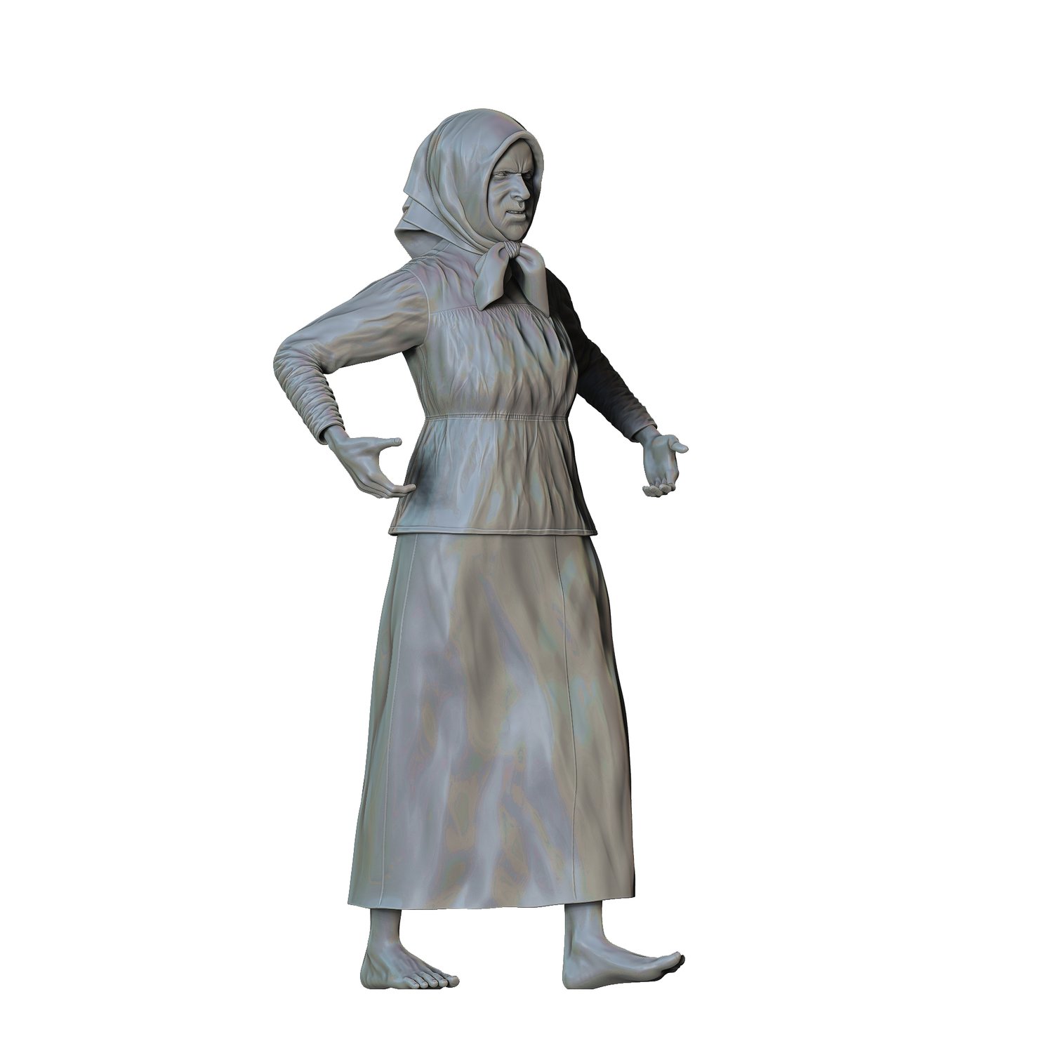 3dp miniatures, N5 Farmers woman carrying Baskets