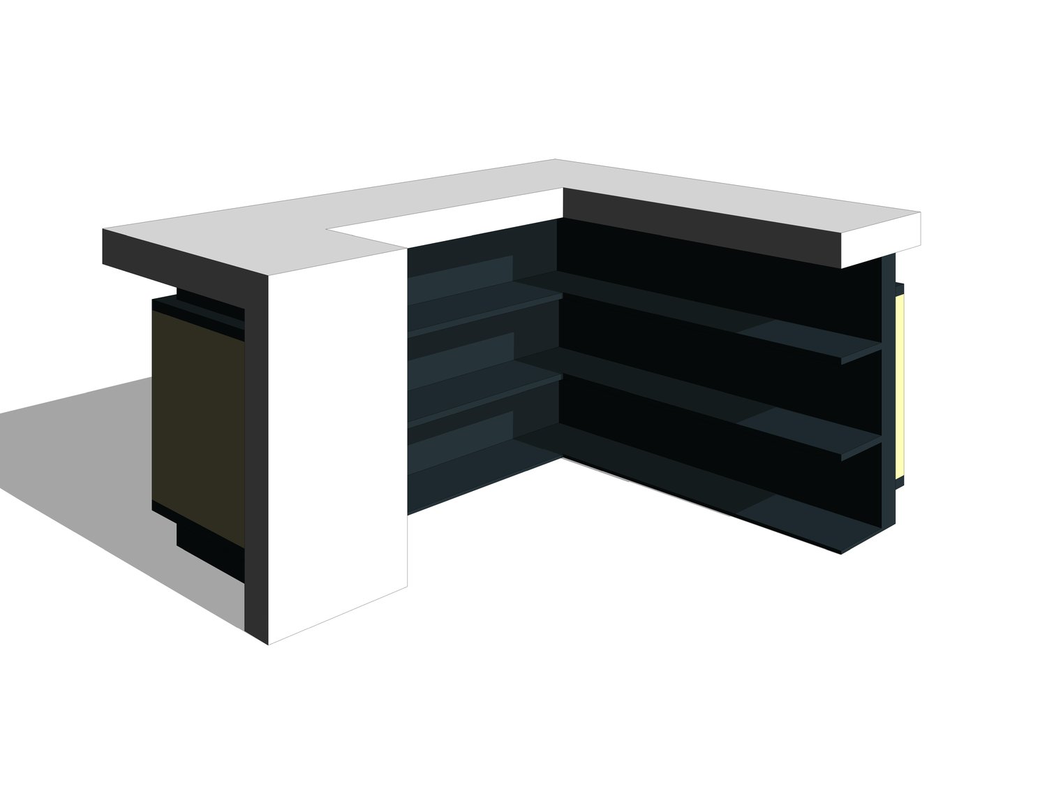 Elevate Any Space with Our Luxurious Reception Desk Counter 3D Model Revit Family  Transform the entrance of any building, whether an embassy, office, or hotel, with our elegantly designed Reception Desk Counter. This premium desk features a blend of rich