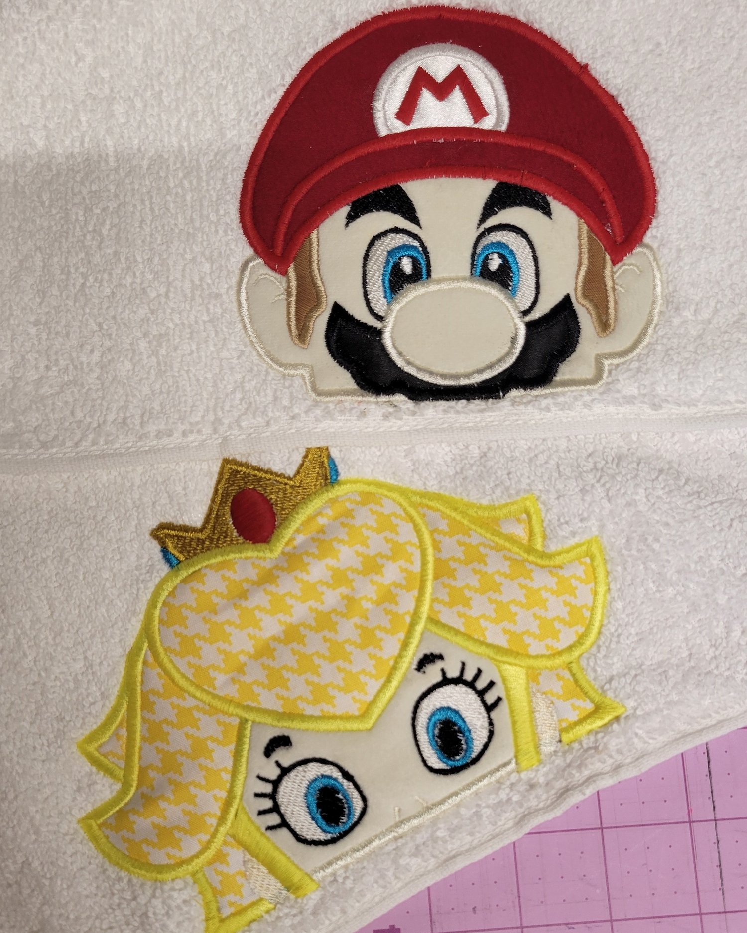 Cute Applique Character for hooded towels