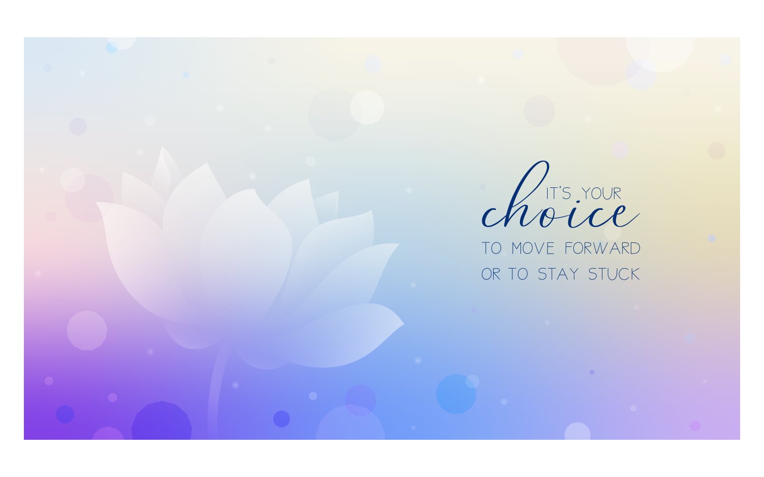Inspirational background with healing message