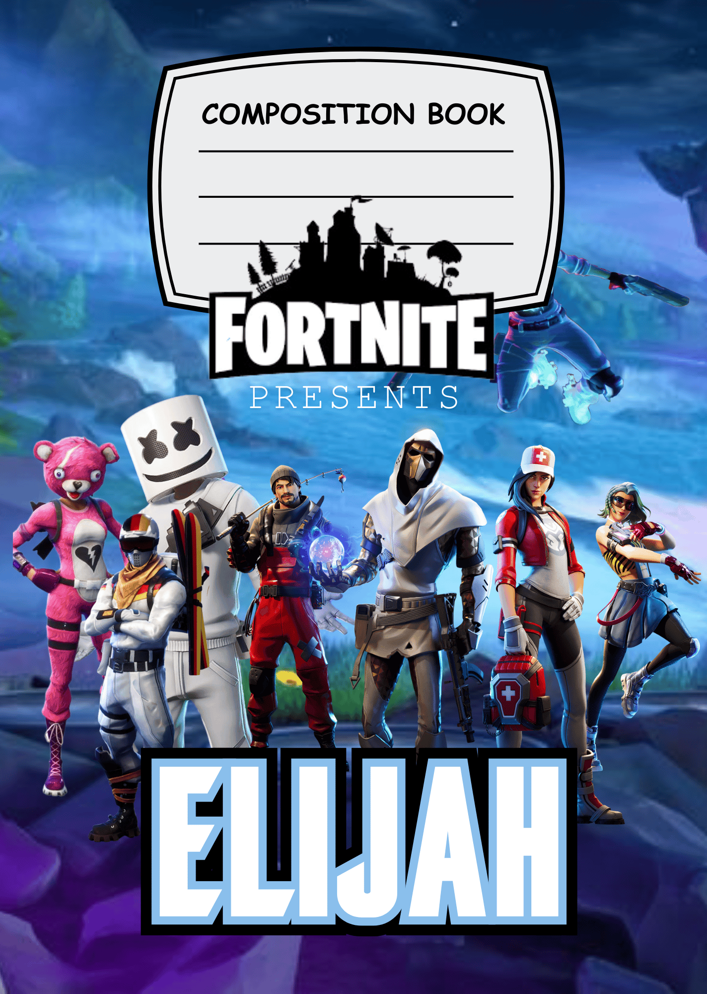 Fortnite Digital Journal Cover Editable - Payhip