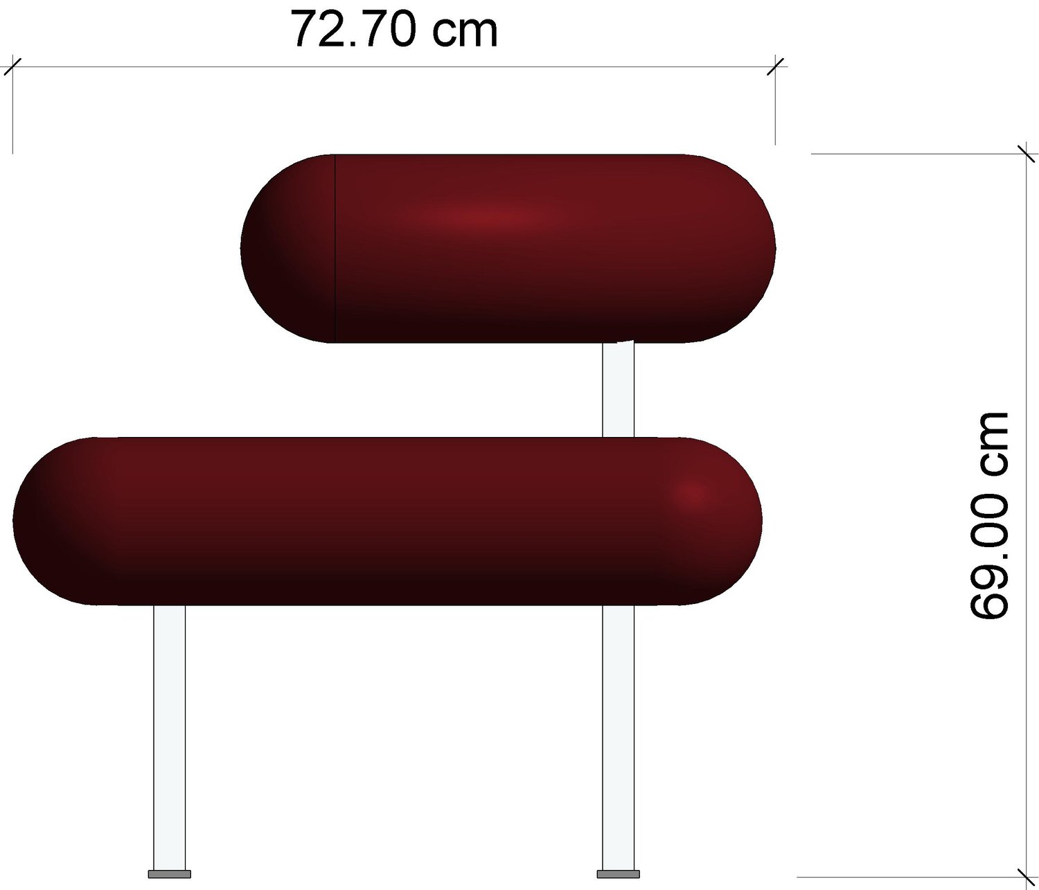 Dinning Chair 3D Model Revit Family Dimensions