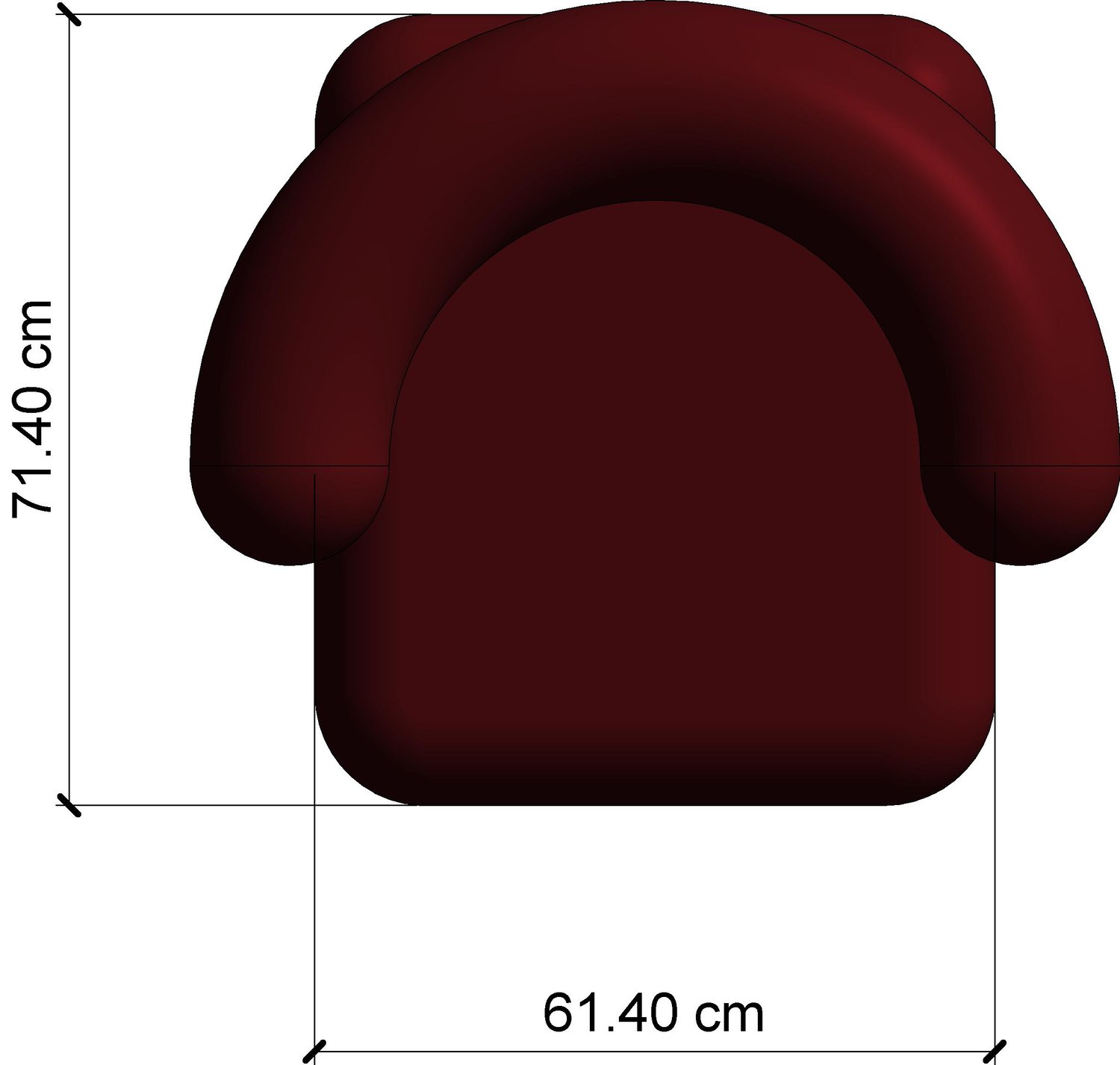Dinning Chair 3D Model Revit Family Dimensions