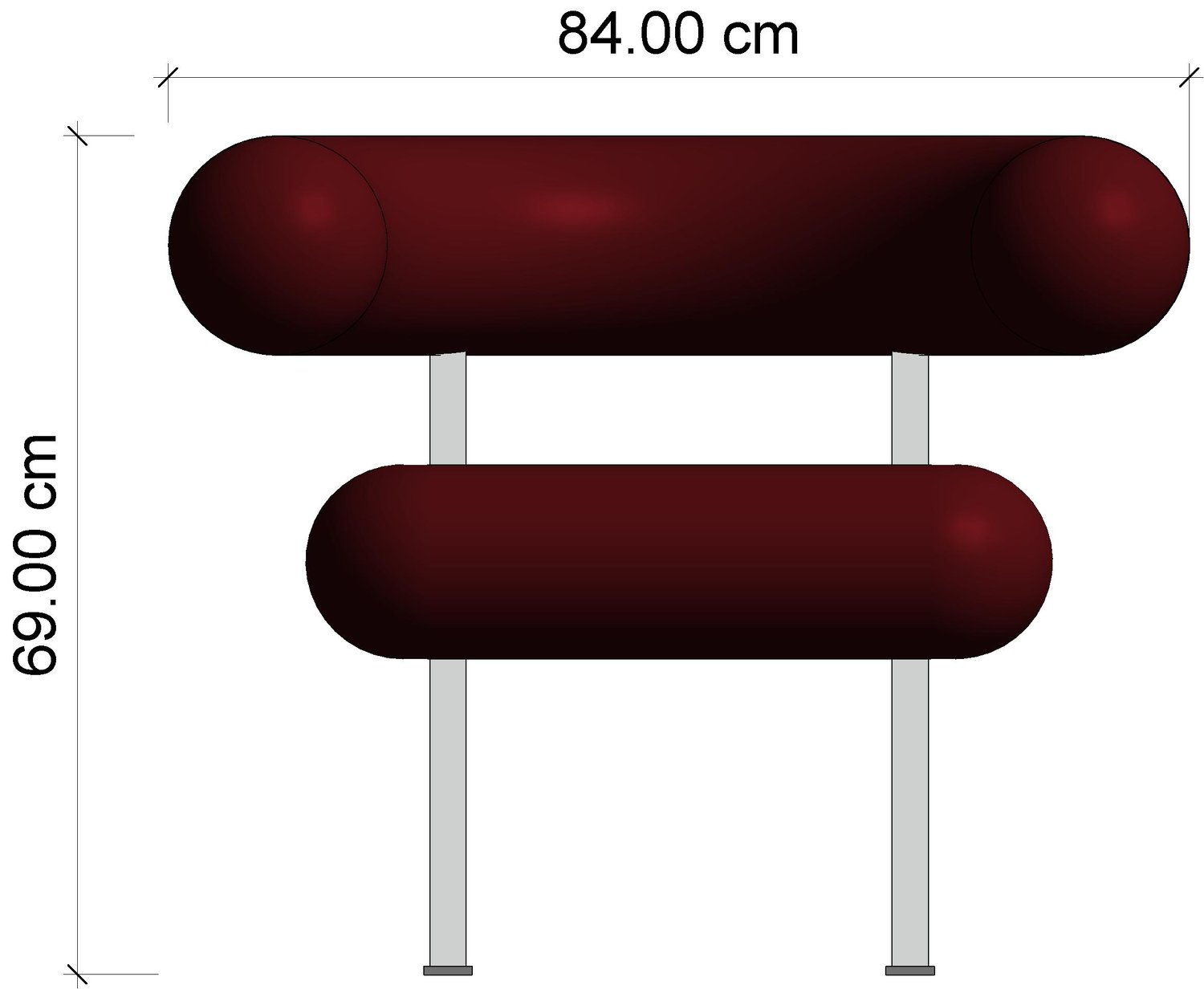 Dinning Chair 3D Model Revit Family Dimensions