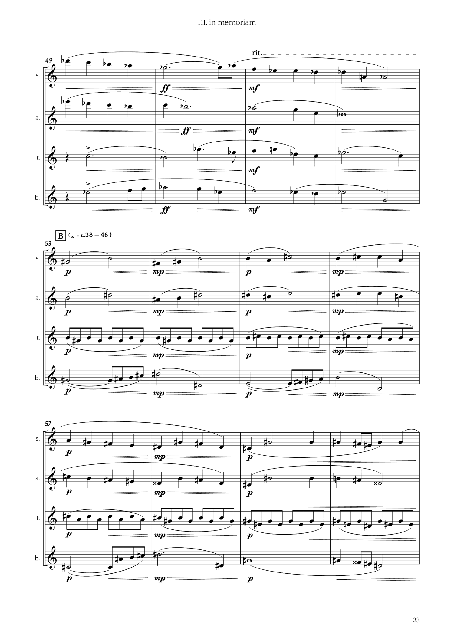 memories of isolation for saxophone quartet score page 2