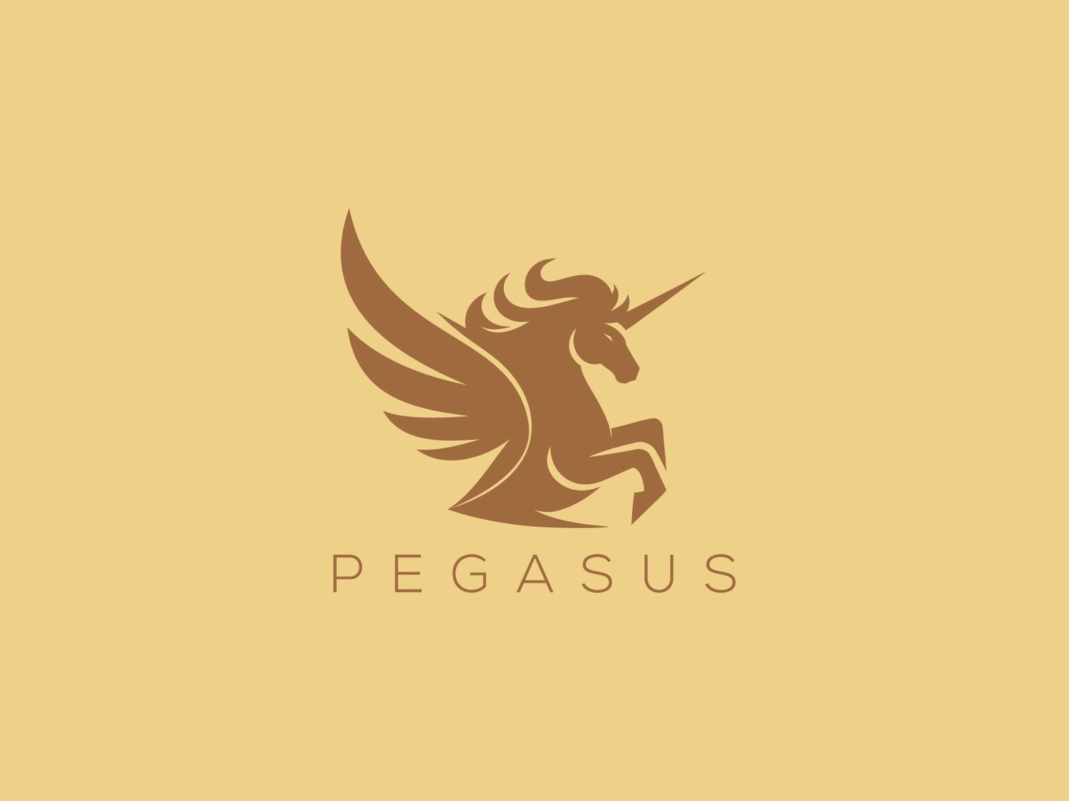 Handcrafted professional Pegasus logo design, featuring an elegant Pegasus illustration symbolizing freedom, strength, and inspiration, created by expert designers for branding and business use.