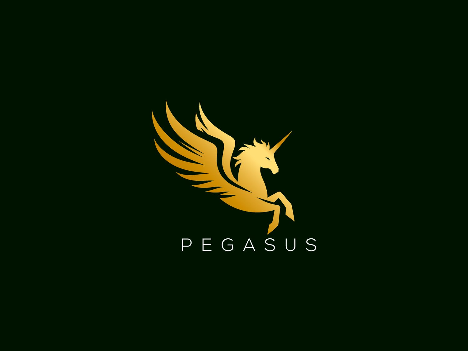 Handcrafted professional Pegasus logo design, featuring an elegant Pegasus illustration symbolizing freedom, strength, and inspiration, created by expert designers for branding and business use.