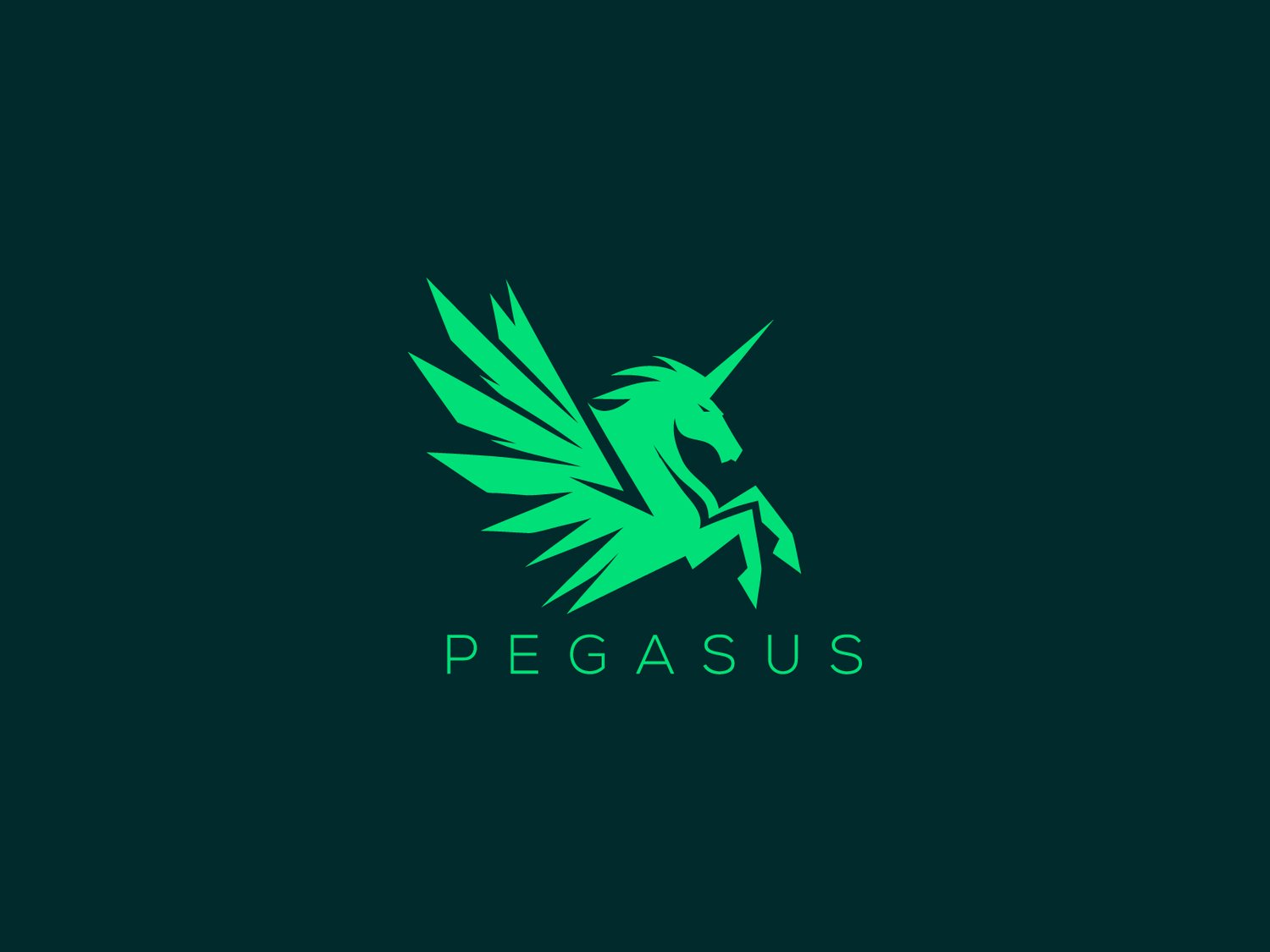 Handcrafted professional Pegasus logo design, featuring an elegant Pegasus illustration symbolizing freedom, strength, and inspiration, created by expert designers for branding and business use.