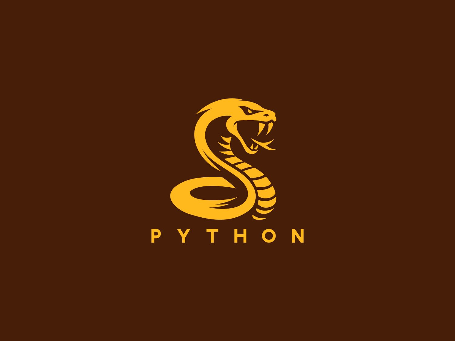 Handcrafted professional Python logo design, featuring a sleek and powerful python snake illustration symbolizing flexibility, power, and stealth, created by expert designers for branding and business use.