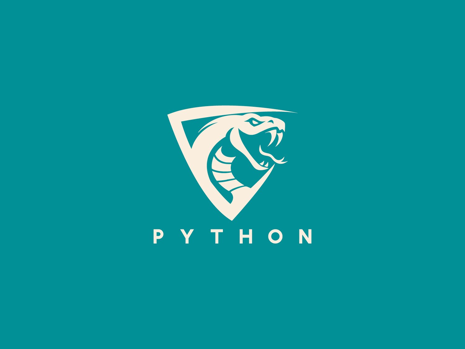 Handcrafted professional Python logo design, featuring a sleek and powerful python snake illustration symbolizing flexibility, power, and stealth, created by expert designers for branding and business use.