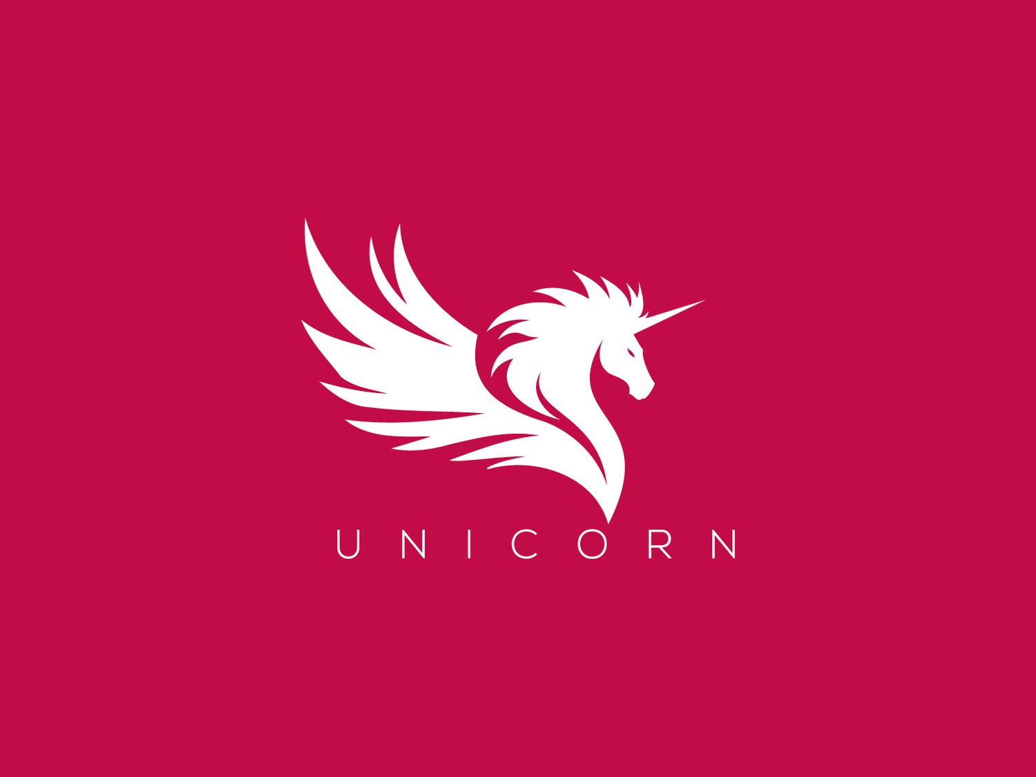 Handcrafted professional unicorn logo design, featuring an elegant unicorn illustration symbolizing purity, grace, and creativity, created by expert designers for branding and business use.