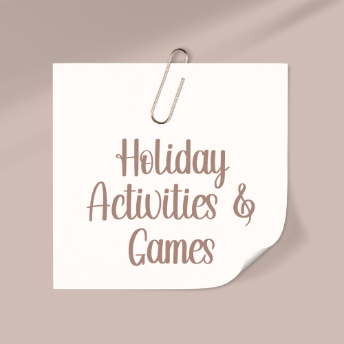 Printable Holiday Activities and Games for kids