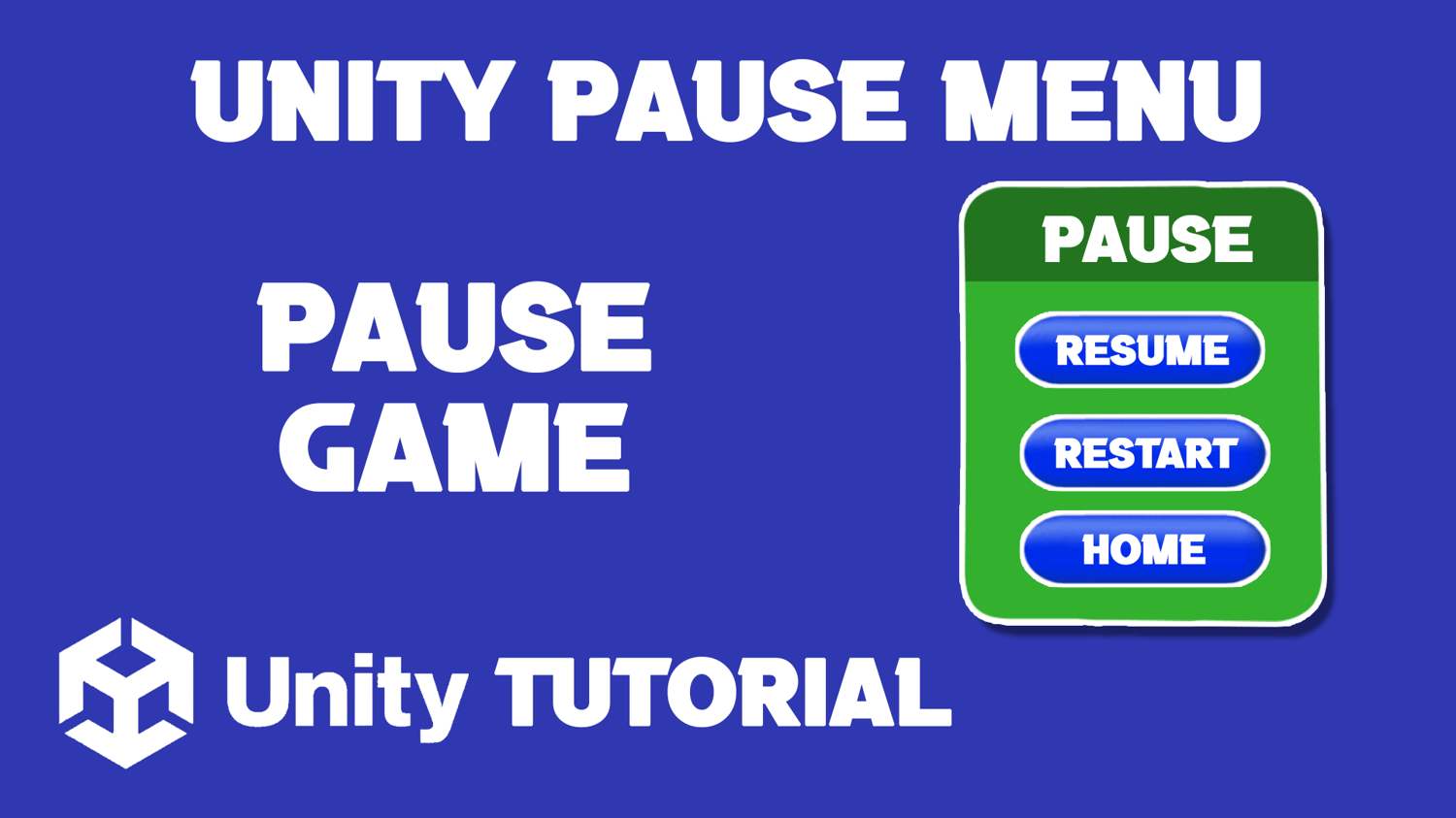 unity 2d pause menu tutorial unity 2d game pause menu unity2d pause menu