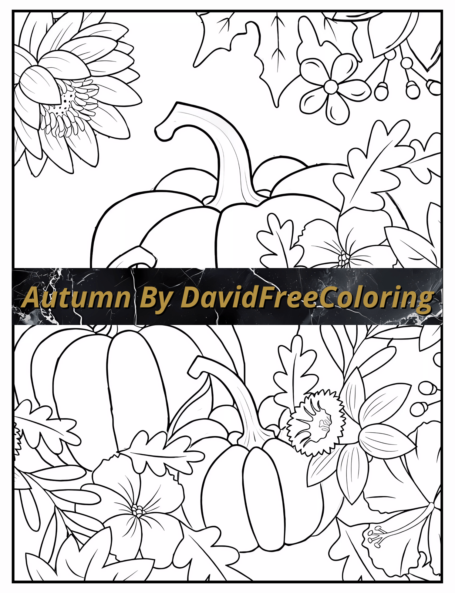 60 Autumn Landscapes Coloring Book for Adult Autumn Coloring Pages Fall scene printable coloring book fall gift for adult PDF download PNG